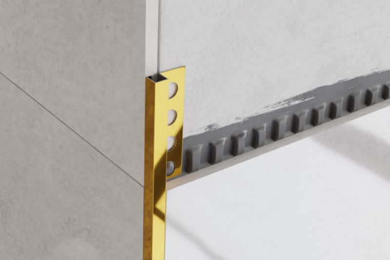 Listwa narożna glazurnicza Qs Lambro złoty połysk 1.2cm x 270cm 1 szt.
