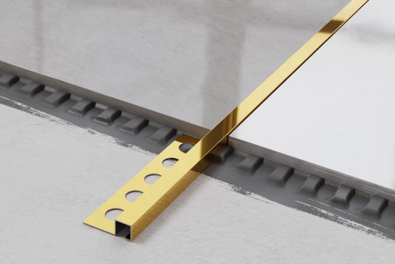 Listwa narożna glazurnicza Qs Lambro złoty połysk 1.2cm x 270cm 1 szt.
