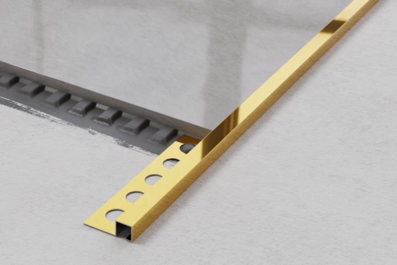 Listwa narożna glazurnicza Qs Lambro złoty połysk 1.2cm x 270cm 1 szt.