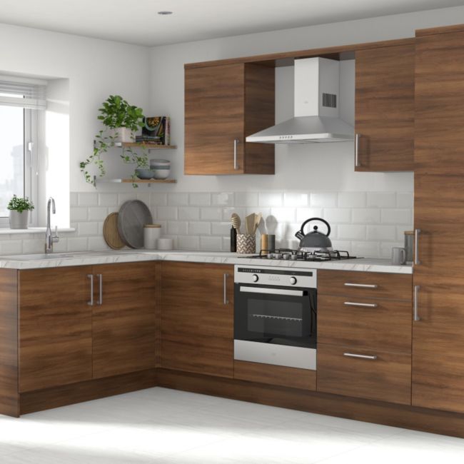 Listwa narożna do szafki wiszącej GoodHome Chia 91 x 6 cm struktura drewna