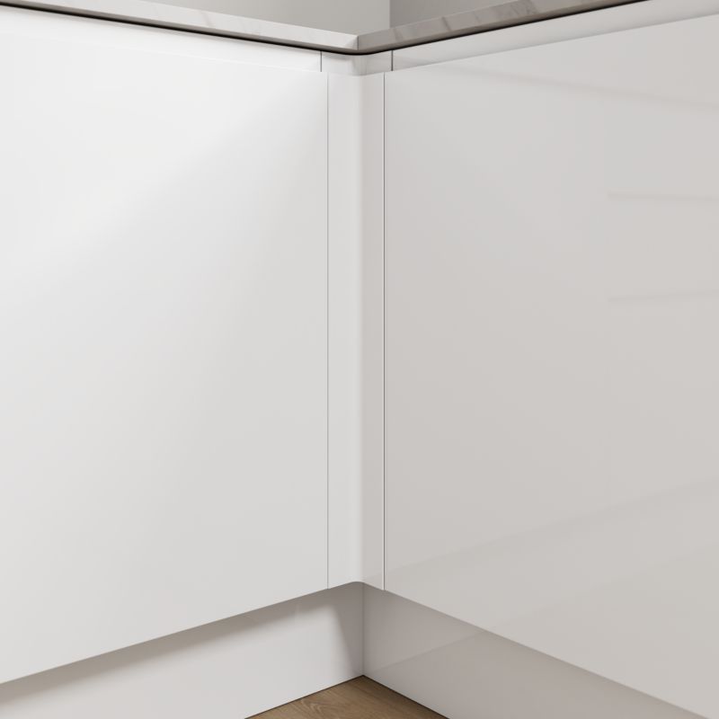 Listwa narożna do szafki wiszącej GoodHome Garcinia 91 x 6 cm antracyt połysk