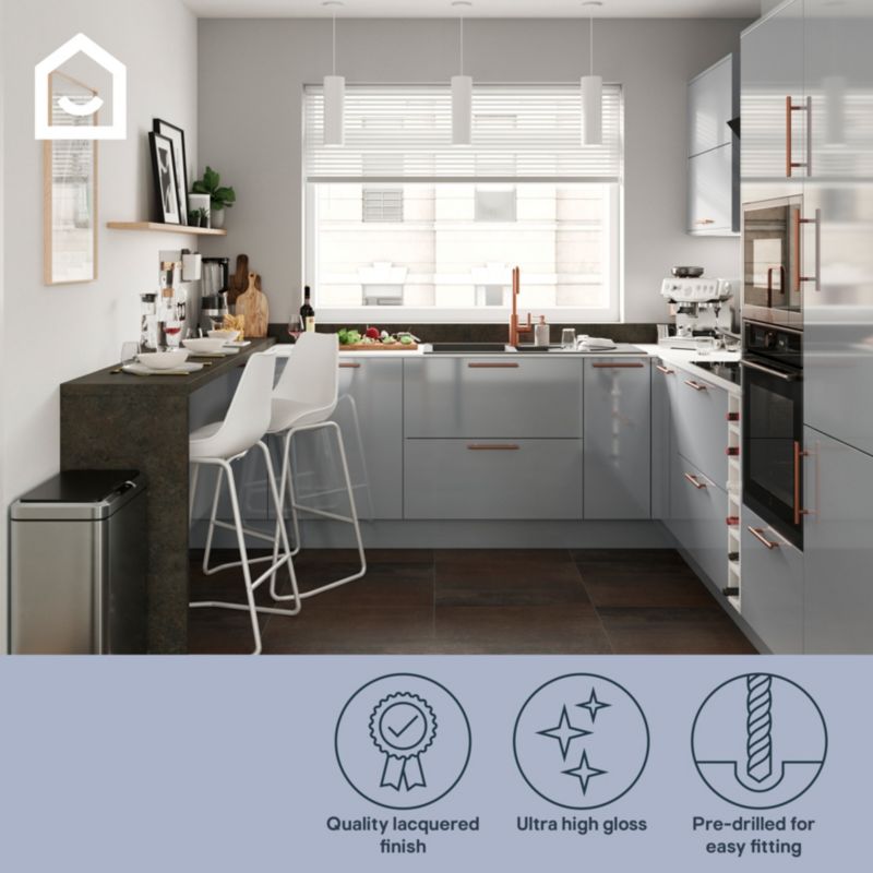 Listwa narożna GoodHome Alisma Innovo 34 x 4,8 cm szara