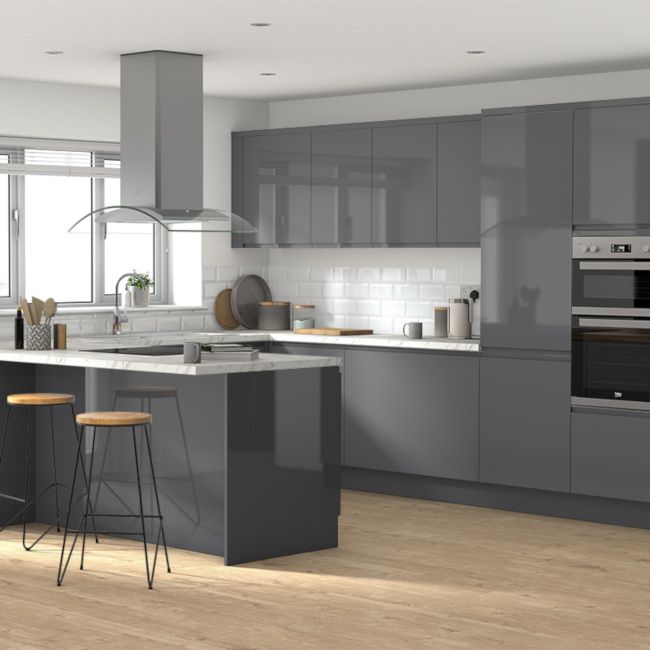 Listwa narożna GoodHome Stevia / Garcinia 71,5 x 5,9 cm antracyt połysk