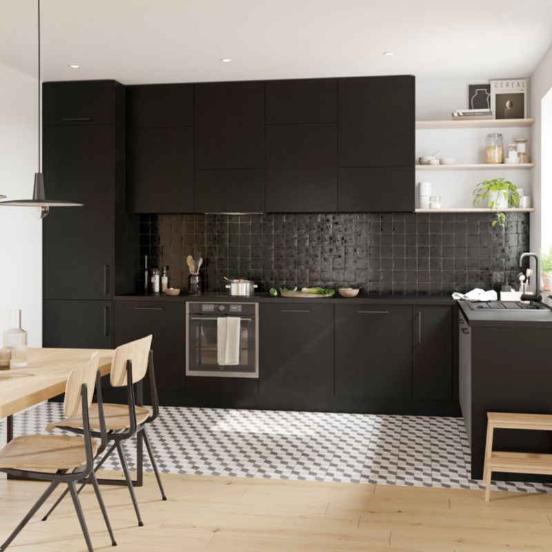 Listwa narożna GoodHome Stevia Innovo 34 x 4,8 cm czarny mat