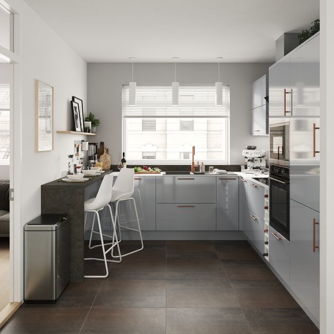 Listwa narożna kątowa GoodHome Alisma 71,5 cm szary połysk