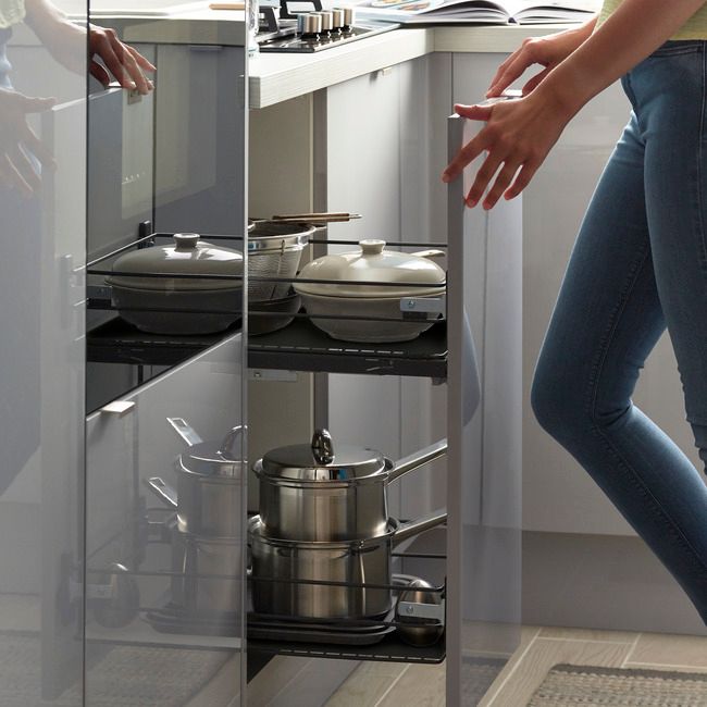 Listwa narożna kątowa GoodHome Alisma 71,5 cm szary połysk