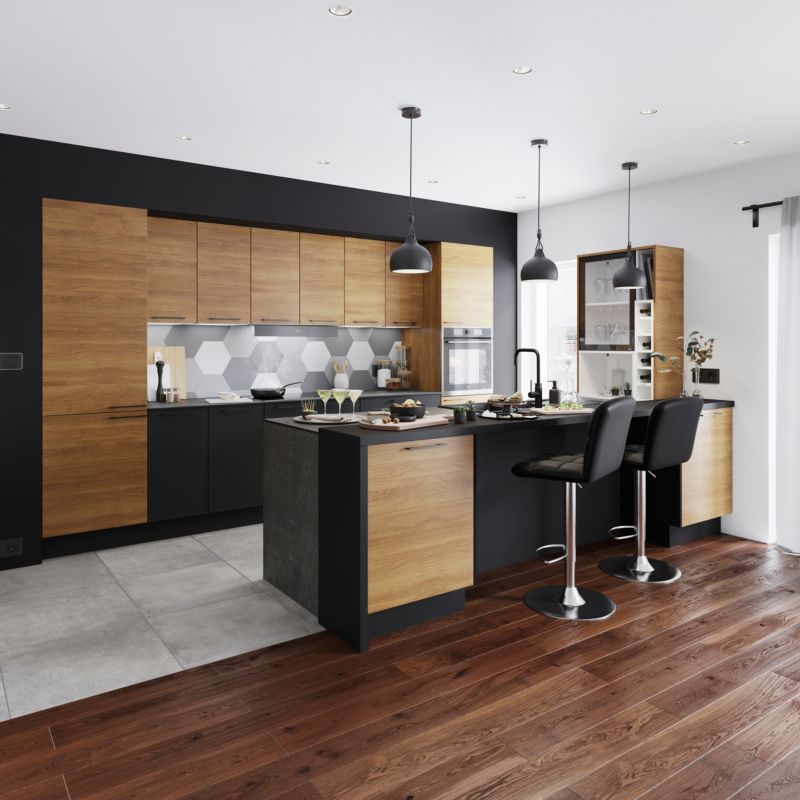 Listwa narożna kątowa GoodHome Pasilla 73 x 2 cm czarny