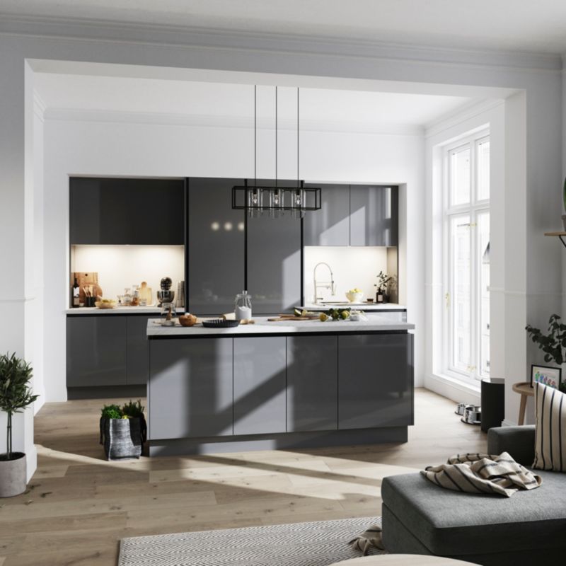 Listwa narożna kątowa GoodHome Stevia / Garcinia 2 x 71,5 cm antracyt połysk