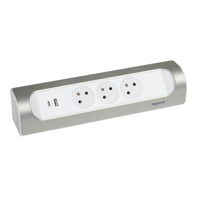 Listwa narożna przedłużacza Legrand 3 gniazda z uziemieniem + USB
