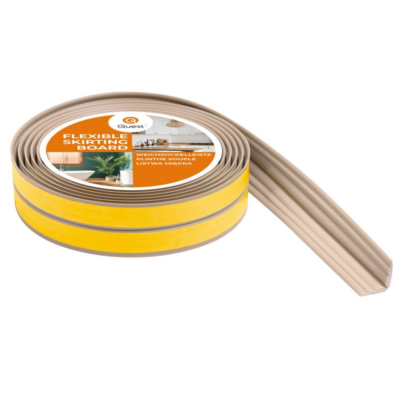 Listwa ochronna PCV 40 mm QUEST, Do krawędzi i narożników, samoprzylepna, 5 m, beżowy, 1 szt.