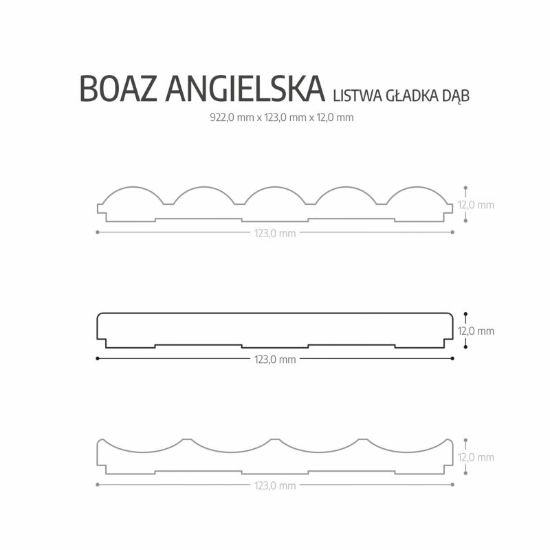 Listwa pionowa MaxStone gładka Boazeria Angielska DĄB 1 szt.