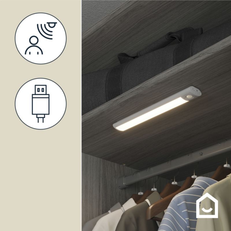 Listwa podszafkowa LED GoodHome Fiennes 120 lm 4000 K biała z czujnikiem ruchu