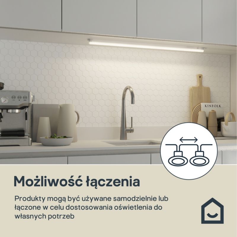 Listwa podszafkowa LED GoodHome Periera 1250 lm 91 cm