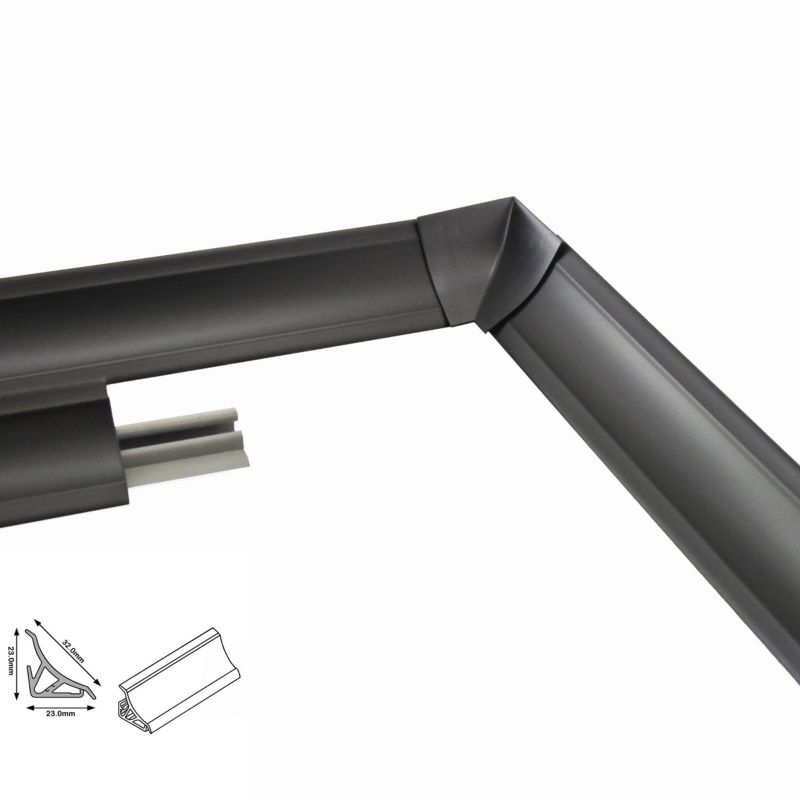 Listwa przyblatowa KYCT 23x23 mm 1,5 m Czarny Mat 1 szt.