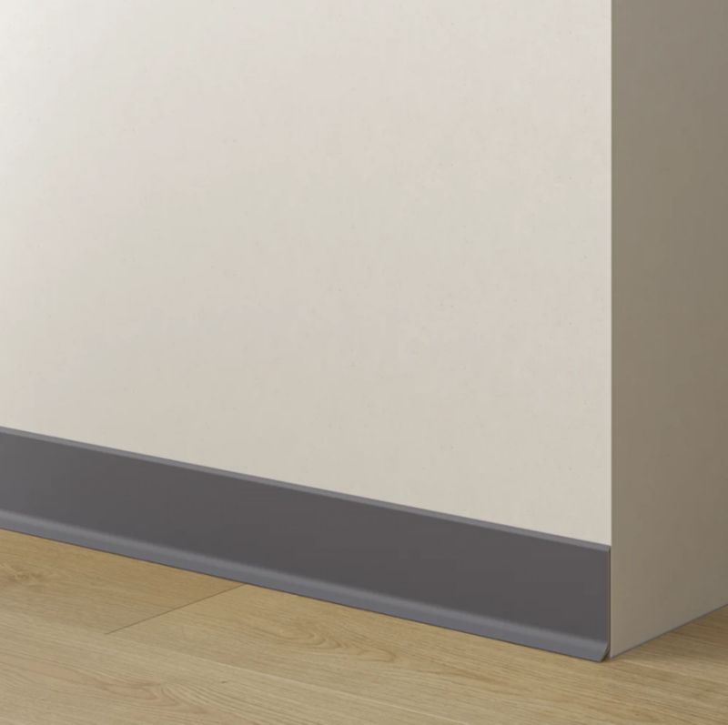 Listwa przypodłogowa aluminiowa 275cm LAMELE3D Grafit 2 szt