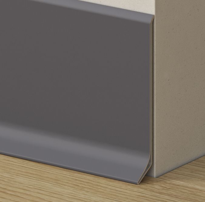 Listwa przypodłogowa aluminiowa 275cm LAMELE3D Grafit 2 szt