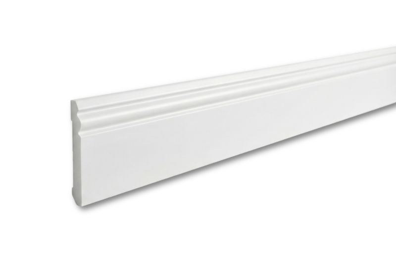 Listwa przypodłogowa Arbiton STIQ S820 - biała, długość 2200 mm, wysokość 80 mm, grubość 10 mm, 1 szt.