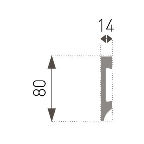 Listwa przypodłogowa dekoracyjna HF-4 Marbet PS odporna na wilgoć 240 cm czarna 1 szt.