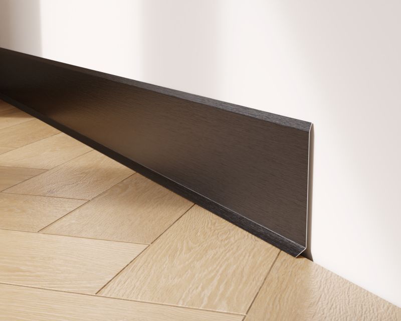 Listwa przypodłogowa F Lambro cokół stalowy czarny matowy 10cm x 270cm 1 szt.