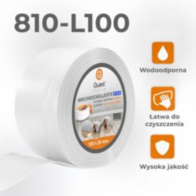 Listwa przypodłogowa PCV 100x25mm, QUEST, elastyczna, miękka listwa podłogowa, cokołowa, biały, 15m