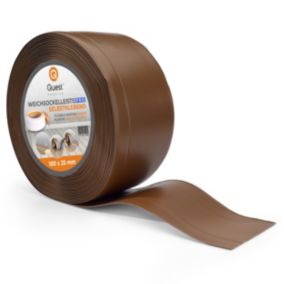 Listwa przypodłogowa PCV 100x25mm, QUEST, elastyczna, miękka listwa podłogowa, cokołowa, brąz, 15m