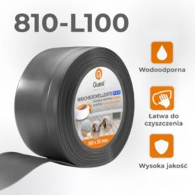 Listwa przypodłogowa PCV 100x25mm, QUEST, elastyczna, miękka listwa podłogowa, cokołowa, ciemnoszary, 20m
