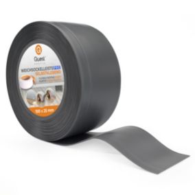Listwa przypodłogowa PCV 100x25mm, QUEST, elastyczna, miękka listwa podłogowa, cokołowa, ciemnoszary, 5m