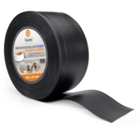 Listwa przypodłogowa PCV 100x25mm, QUEST, elastyczna, miękka listwa podłogowa, cokołowa, czarny, 15m