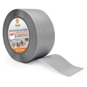 Listwa przypodłogowa PCV 100x25mm, QUEST, elastyczna, miękka listwa podłogowa, cokołowa, szary, 10m