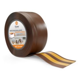 Listwa przypodłogowa PCV 100x25mm, QUEST, samoprzylepna elastyczna, miękka listwa podłogowa, cokołowa, brąz, 15m