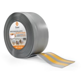 Listwa przypodłogowa PCV 100x25mm, QUEST, samoprzylepna elastyczna, miękka listwa podłogowa, cokołowa, szary, 1m