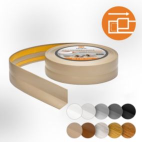 Listwa przypodłogowa PCV 32x23mm, QUEST, samoprzylepna elastyczna, miękka listwa podłogowa, cokołowa, beż, 25m