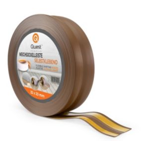 Listwa przypodłogowa PCV 32x23mm, QUEST, samoprzylepna elastyczna, miękka listwa podłogowa, cokołowa, brąz, 20m
