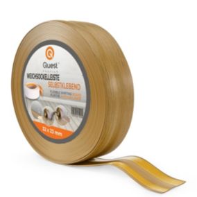 Listwa przypodłogowa PCV 32x23mm, QUEST, samoprzylepna elastyczna, miękka listwa podłogowa, cokołowa, dębowy, 25m