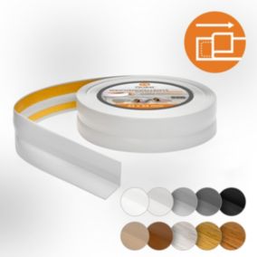 Listwa przypodłogowa PCV 32x23mm, QUEST, samoprzylepna elastyczna, miękka listwa podłogowa, cokołowa, jasnoszary, 25m