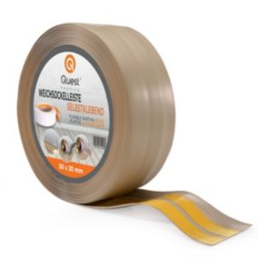 Listwa przypodłogowa PCV 50x20mm, QUEST, samoprzylepna elastyczna, miękka listwa podłogowa, cokołowa, beż, 10m