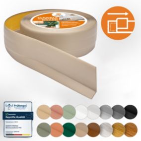 Listwa przypodłogowa PCV 50x20mm, QUEST, samoprzylepna elastyczna, miękka listwa podłogowa, cokołowa, beż, 20m