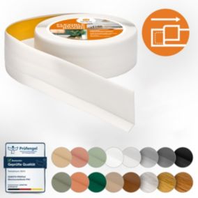 Listwa przypodłogowa PCV 50x20mm, QUEST, samoprzylepna elastyczna, miękka listwa podłogowa, cokołowa, biały, 25m