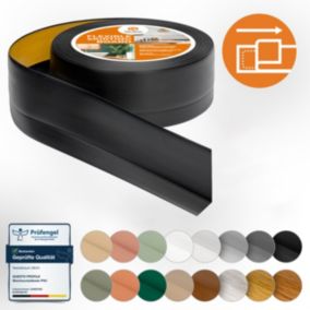 Listwa przypodłogowa PCV 50x20mm, QUEST, samoprzylepna elastyczna, miękka listwa podłogowa, cokołowa, czarny, 10m