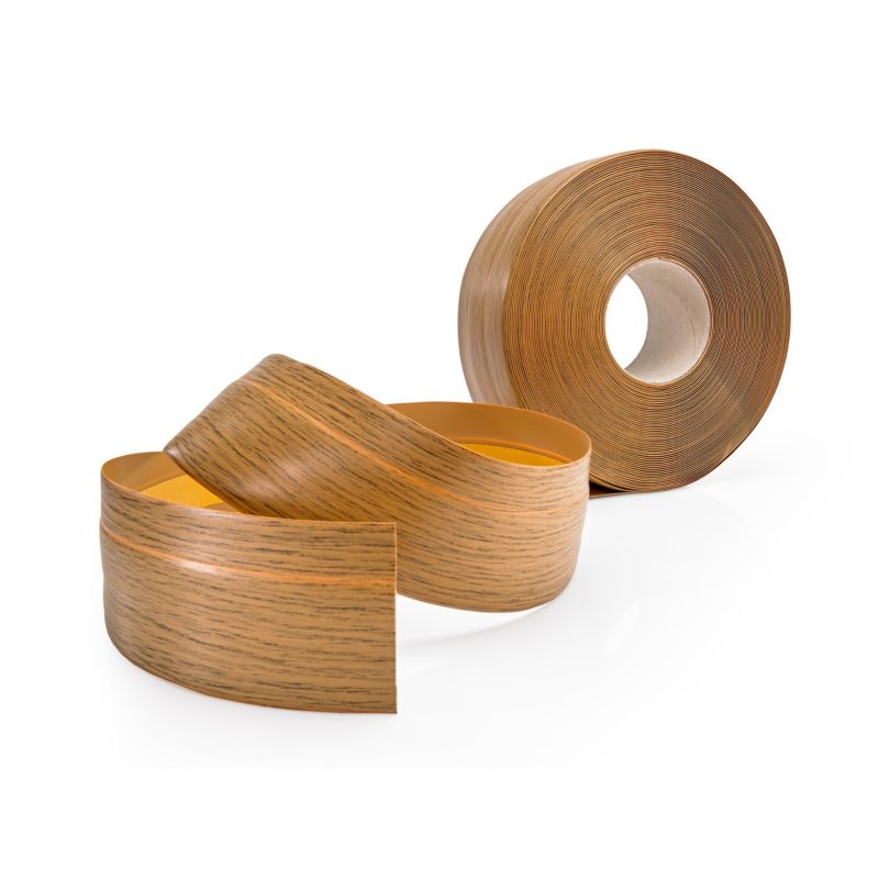 Listwa przypodłogowa PCV 50x20mm, QUEST, samoprzylepna elastyczna, miękka listwa podłogowa, cokołowa, dębowy, 25m