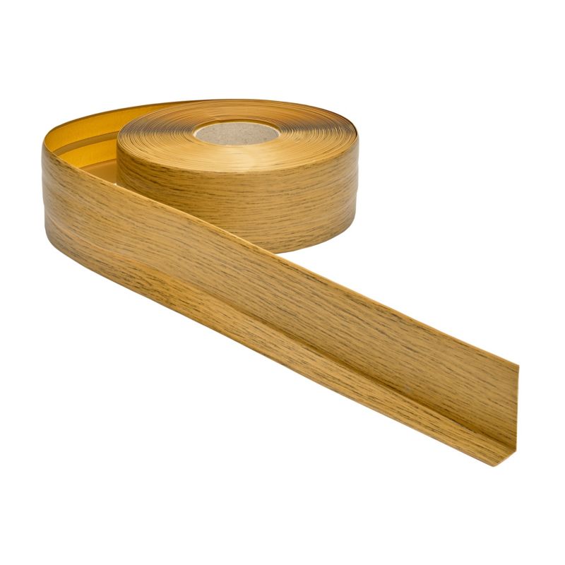 Listwa przypodłogowa PCV 50x20mm, QUEST, samoprzylepna elastyczna, miękka listwa podłogowa, cokołowa, dębowy, 25m