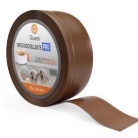Listwa przypodłogowa PCV 70x20mm, QUEST, elastyczna, miękka listwa podłogowa, cokołowa, brąz, 5m