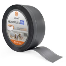 Listwa przypodłogowa PCV 70x20mm, QUEST, elastyczna, miękka listwa podłogowa, cokołowa, ciemnoszary, 20m