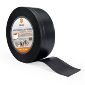 Listwa przypodłogowa PCV 70x20mm, QUEST, elastyczna, miękka listwa podłogowa, cokołowa, czarny, 20m