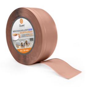 Listwa przypodłogowa PCV 70x20mm, QUEST, elastyczna, miękka listwa podłogowa, cokołowa, jasnobrązowy, 25m