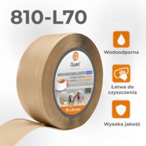 Listwa przypodłogowa PCV 70x20mm, QUEST, elastyczna, miękka listwa podłogowa, cokołowa, piaskowy, 1m