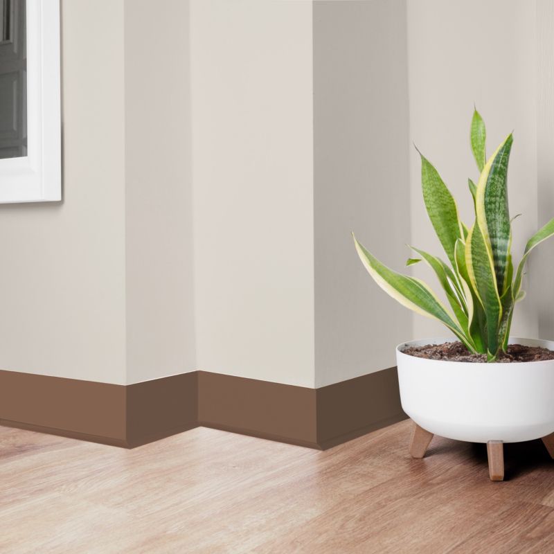 Listwa przypodłogowa PCV 70x20mm, QUEST, samoprzylepna elastyczna, miękka listwa podłogowa, cokołowa, brąz, 1m