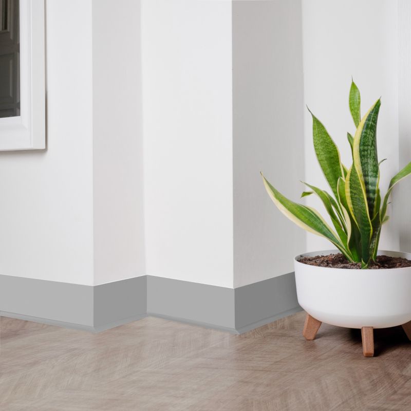 Listwa przypodłogowa PCV 70x20mm, QUEST, samoprzylepna elastyczna, miękka listwa podłogowa, cokołowa, szary, 15m