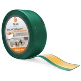 Listwa przypodłogowa PCV 70x20mm, QUEST, samoprzylepna elastyczna, miękka listwa podłogowa, cokołowa, zielony, 10m