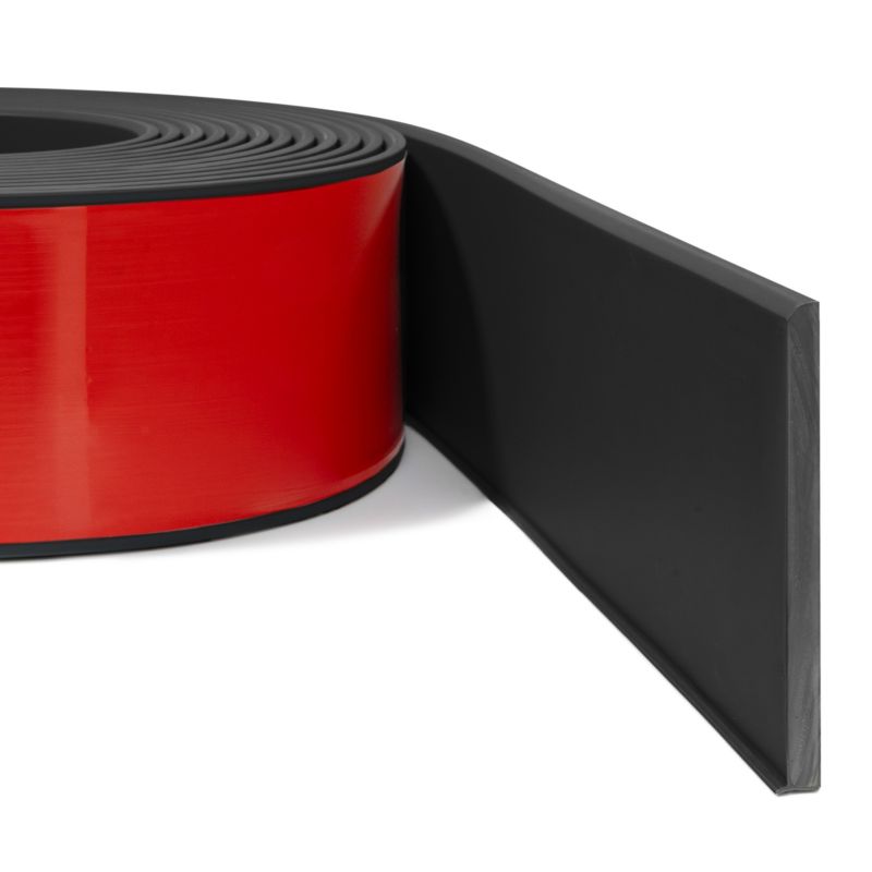 Listwa Przypodłogowa PVC PREMIUM 100 mm QUEST, Samoprzylepna Elastyczna Listwa Cokołowa FLEX, Czarny, 10 m